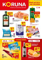 1. strana letáka KORUNA 25. 9. - 7. 10. 2026 